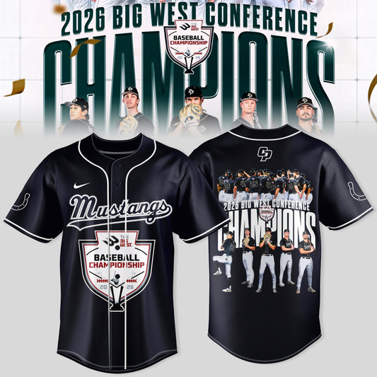 _ Big West Conference 2026 Champions – Cal Poly Mustangs Baseball Jersey
