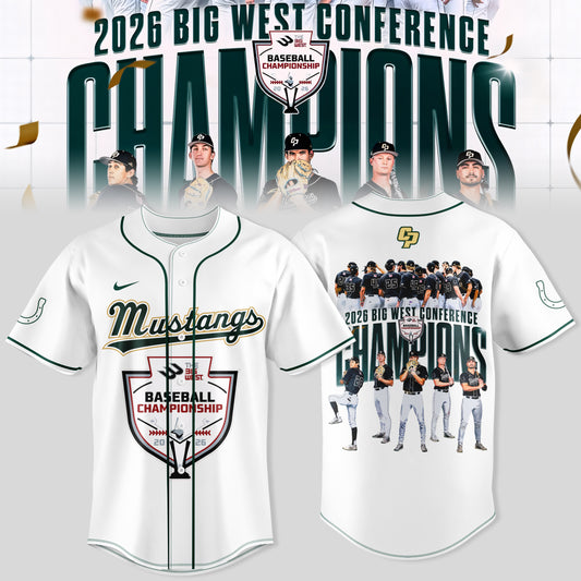 _ Big West Conference 2026 Champions – Cal Poly Mustangs Baseball Jersey