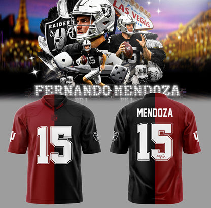 “Welcome Mendoza to Raiders” 🏴‍☠️🏈 Football Jersey-KC04242621