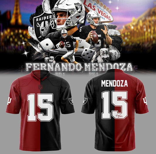 “Welcome Mendoza to Raiders” 🏴‍☠️🏈 Football Jersey-KC04242621