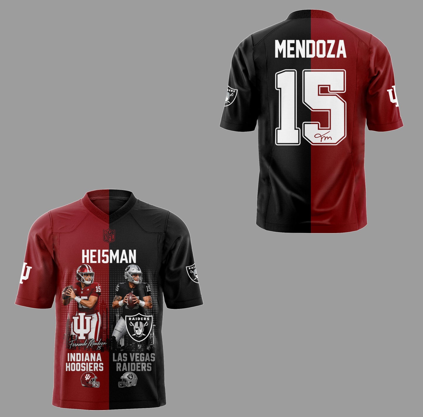 “Welcome Mendoza to Raiders” 🏴‍☠️🏈 Football Jersey-KC04242622