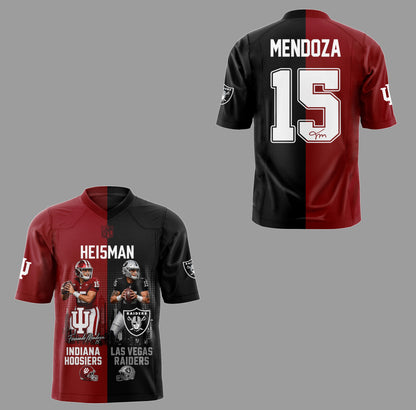 “Welcome Mendoza to Raiders” 🏴‍☠️🏈 Football Jersey-KC04242622