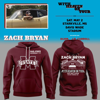 Limited Edition “With Heaven On Tour 2026.” at Davis Wade Stadium Starkville, Mississippi Hoodie-KC04272623