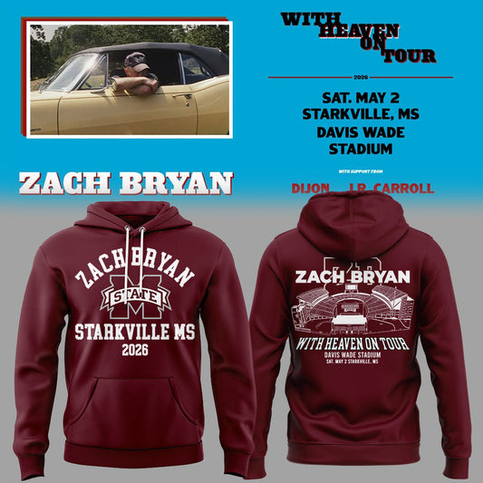 Limited Edition “With Heaven On Tour 2026.” at Davis Wade Stadium Starkville, Mississippi Hoodie-KC04272626