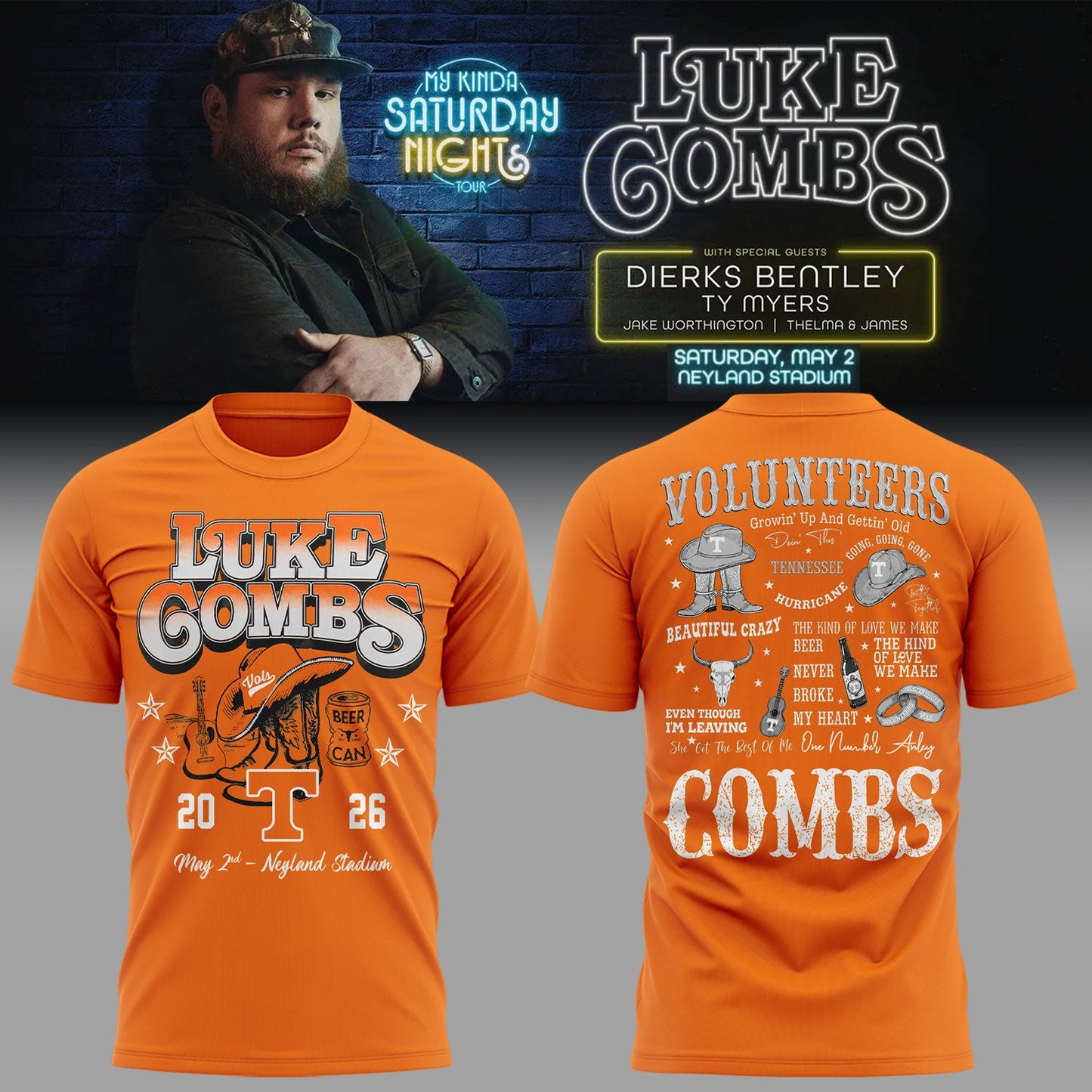 LC “My Kinda Saturday Nights Tour” at Neyland Stadium Shirt