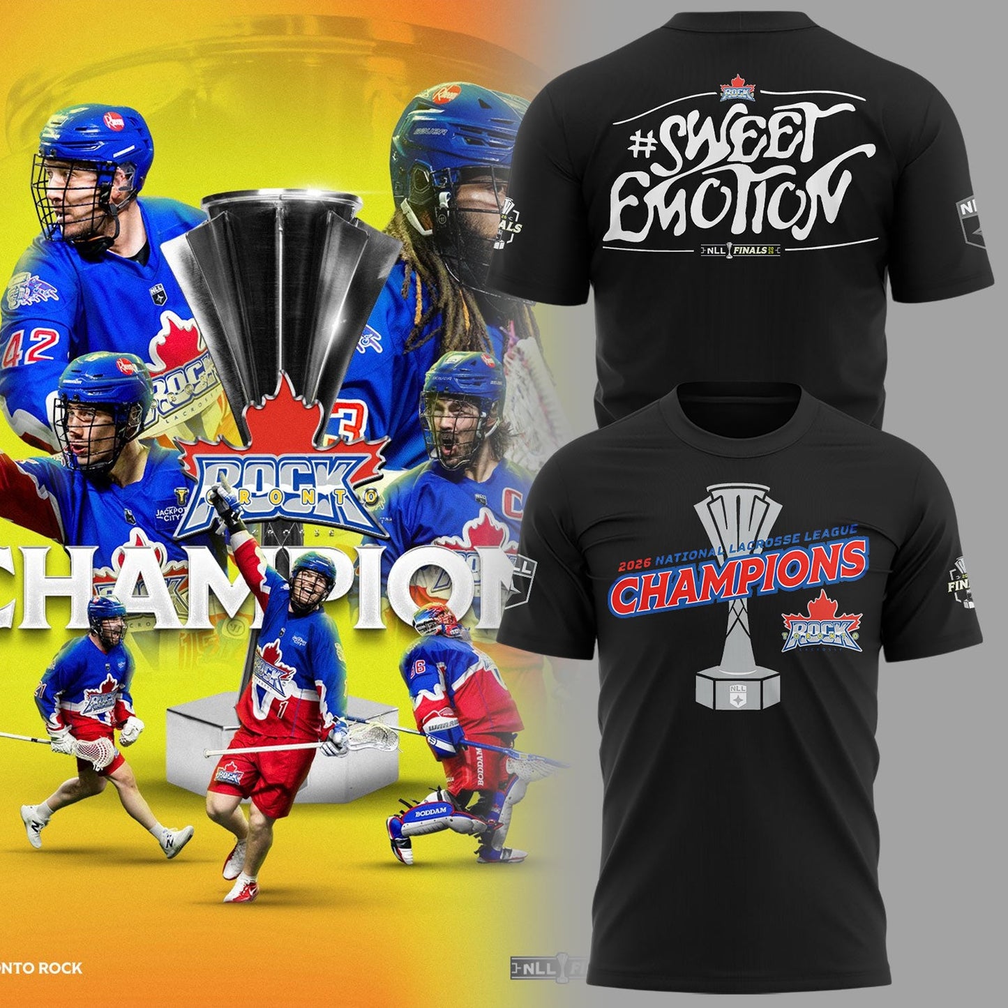 Limited Edition Toronto Rock Are your NLL Champions 🏆 2026 Shirt