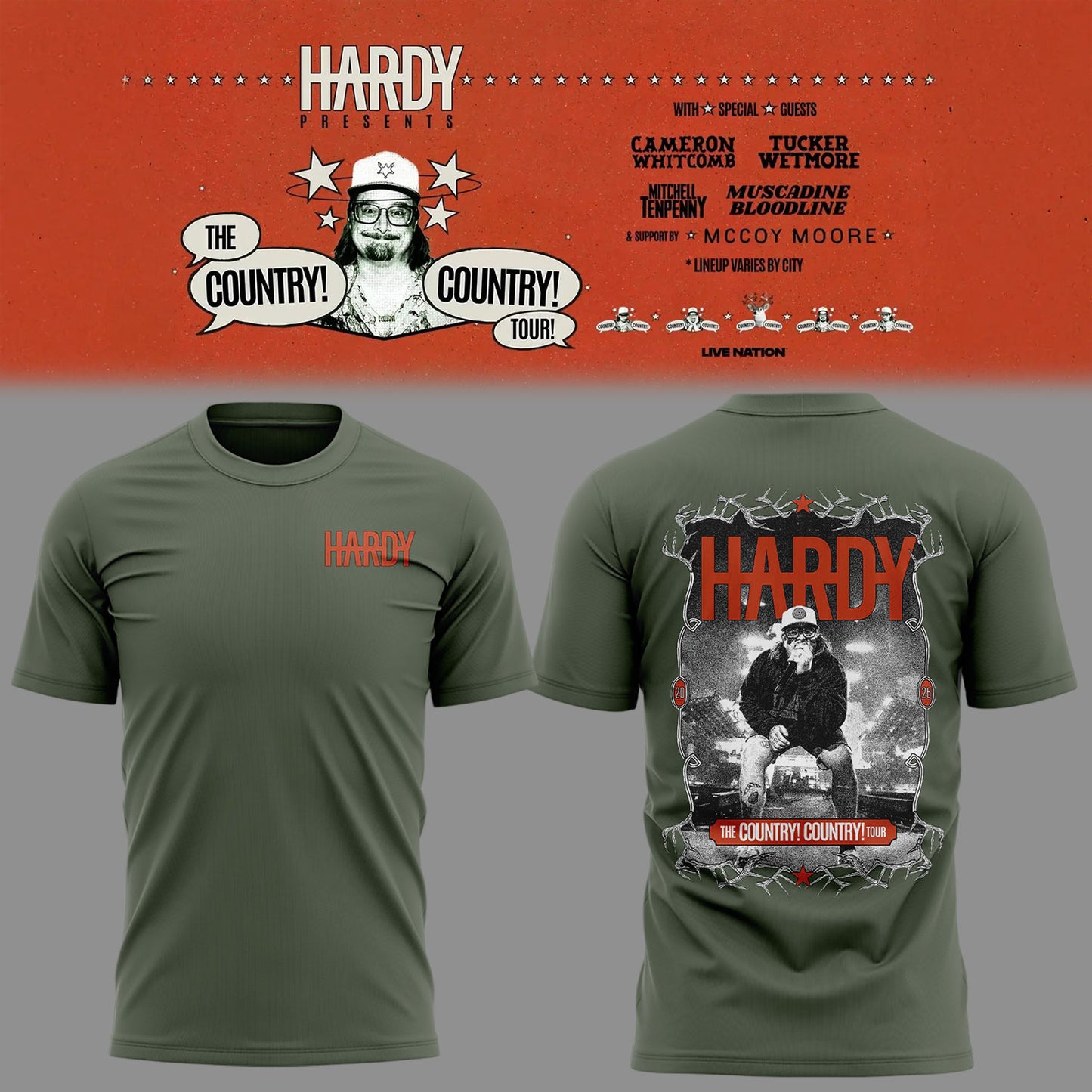 Limited Edition The Country! Country! Tour 🤠🎸Shirt-KC05222622