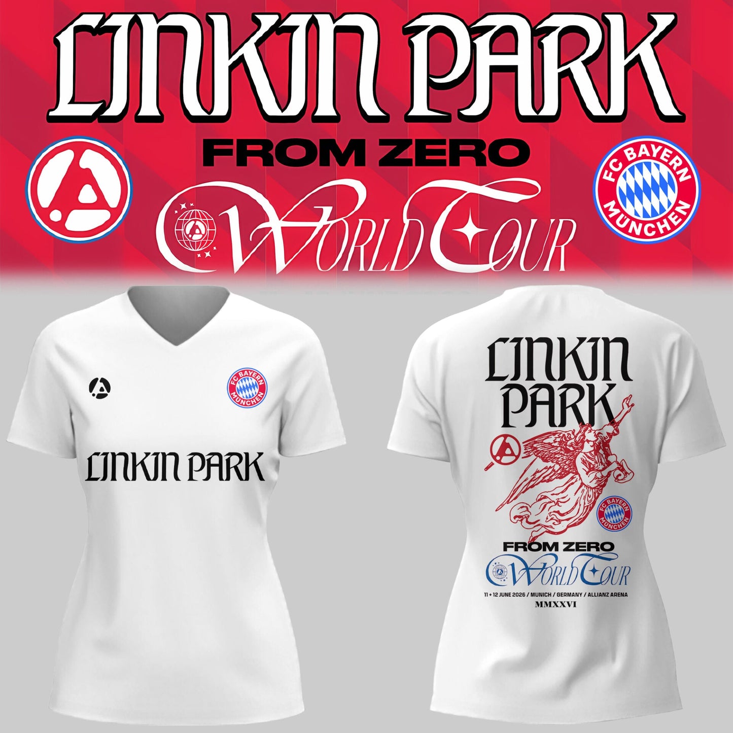 LKP “From Zero World Tour” x FC Bayern V-neck TShirt