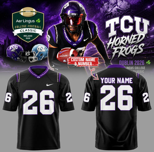 TCU x Aer Lingus College Football Classic 🏈☘️ Custom Football Jersey