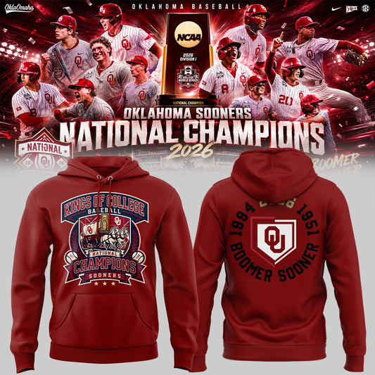 Sooners Baseball ⚾2026 National Champions 🏆Hoodie-KC06232602