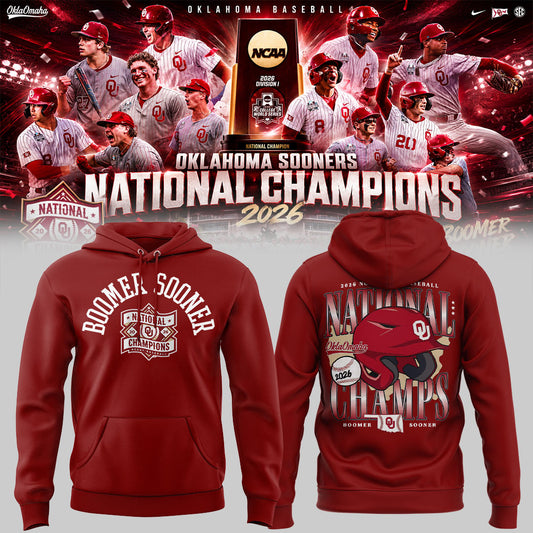 Sooners Baseball ⚾2026 National Champions 🏆Hoodie-KC06232603