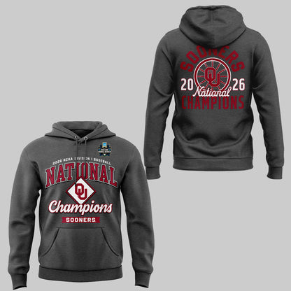 Sooners Baseball ⚾2026 National Champions 🏆Hoodie-KC06232604