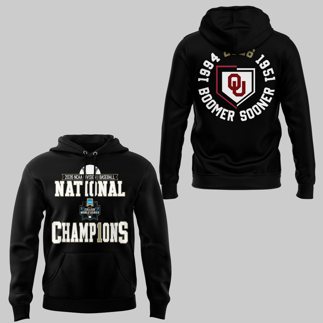 Sooners Baseball ⚾2026 National Champions 🏆Hoodie-KC06232605