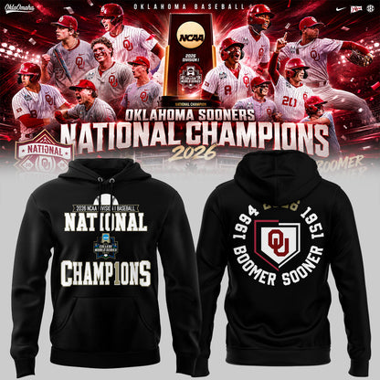 Sooners Baseball ⚾2026 National Champions 🏆Hoodie-KC06232605