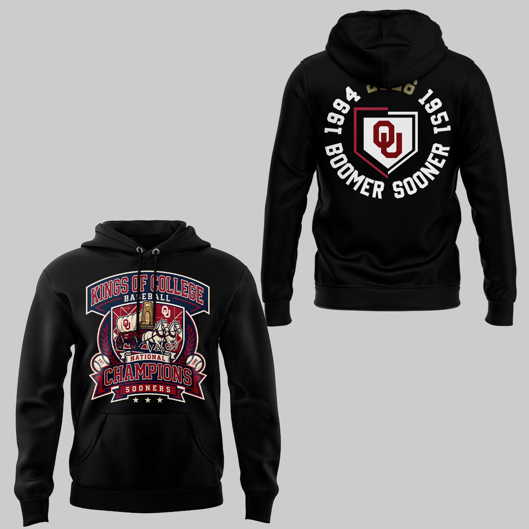Sooners Baseball ⚾2026 National Champions 🏆Hoodie-KC06232606