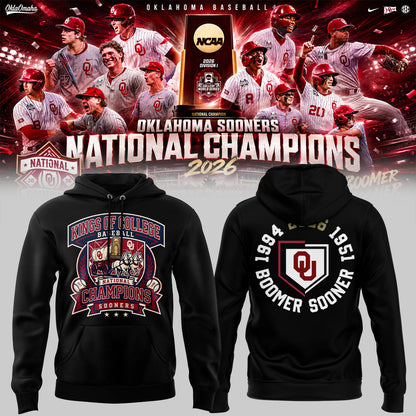 Sooners Baseball ⚾2026 National Champions 🏆Hoodie-KC06232606