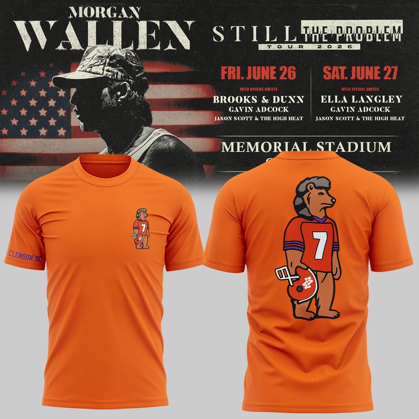 MW “Still The Problem Tour”at Clemson Memorial Stadium Shirt