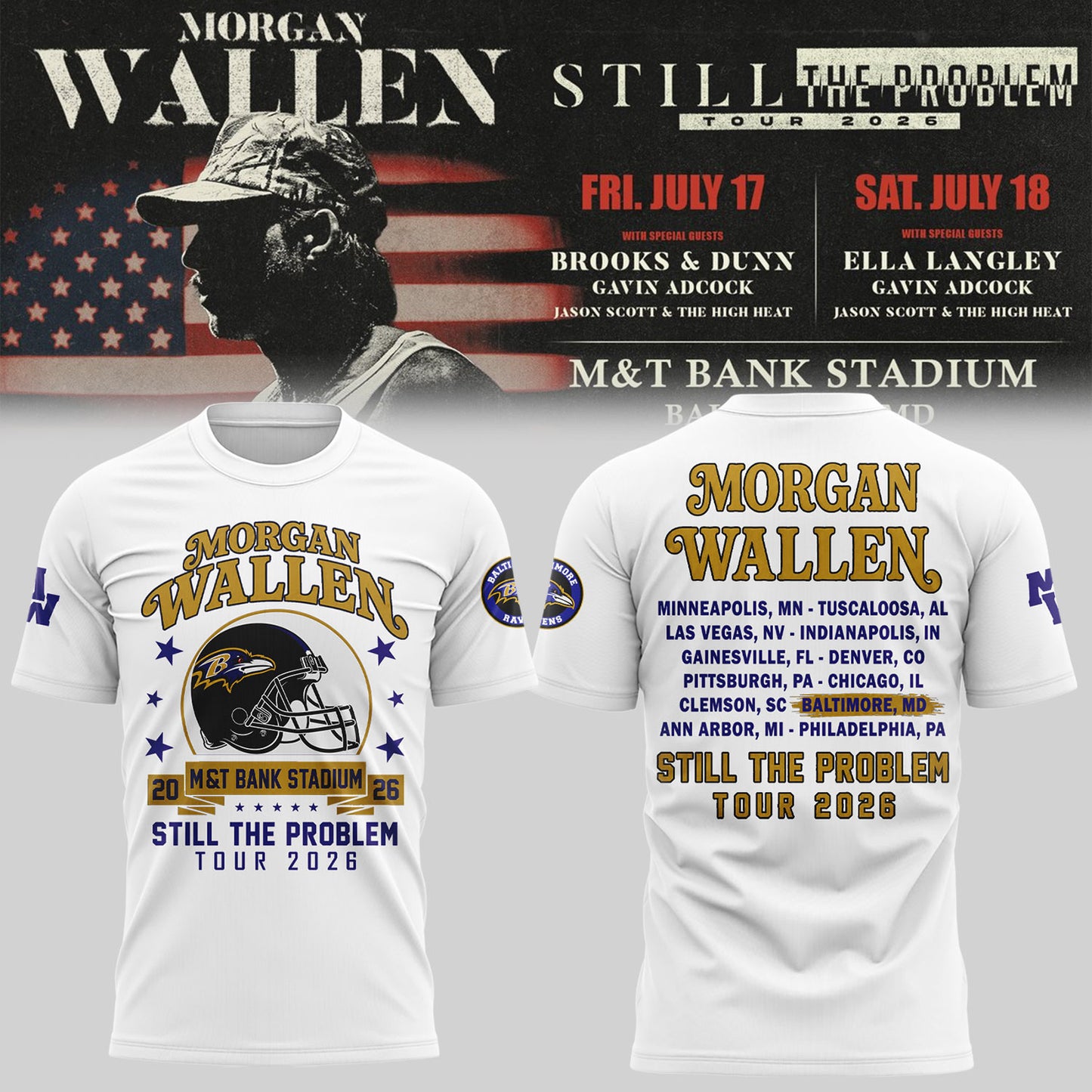 MW “Still The Problem Tour”at M&T Bank Stadium,MD Shirt-KC07182614