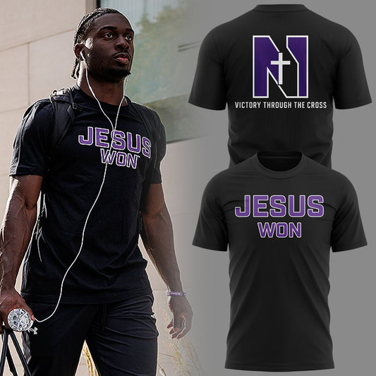 Limited Edition Northwestern- “Jesus won” Shirt-KC11072509