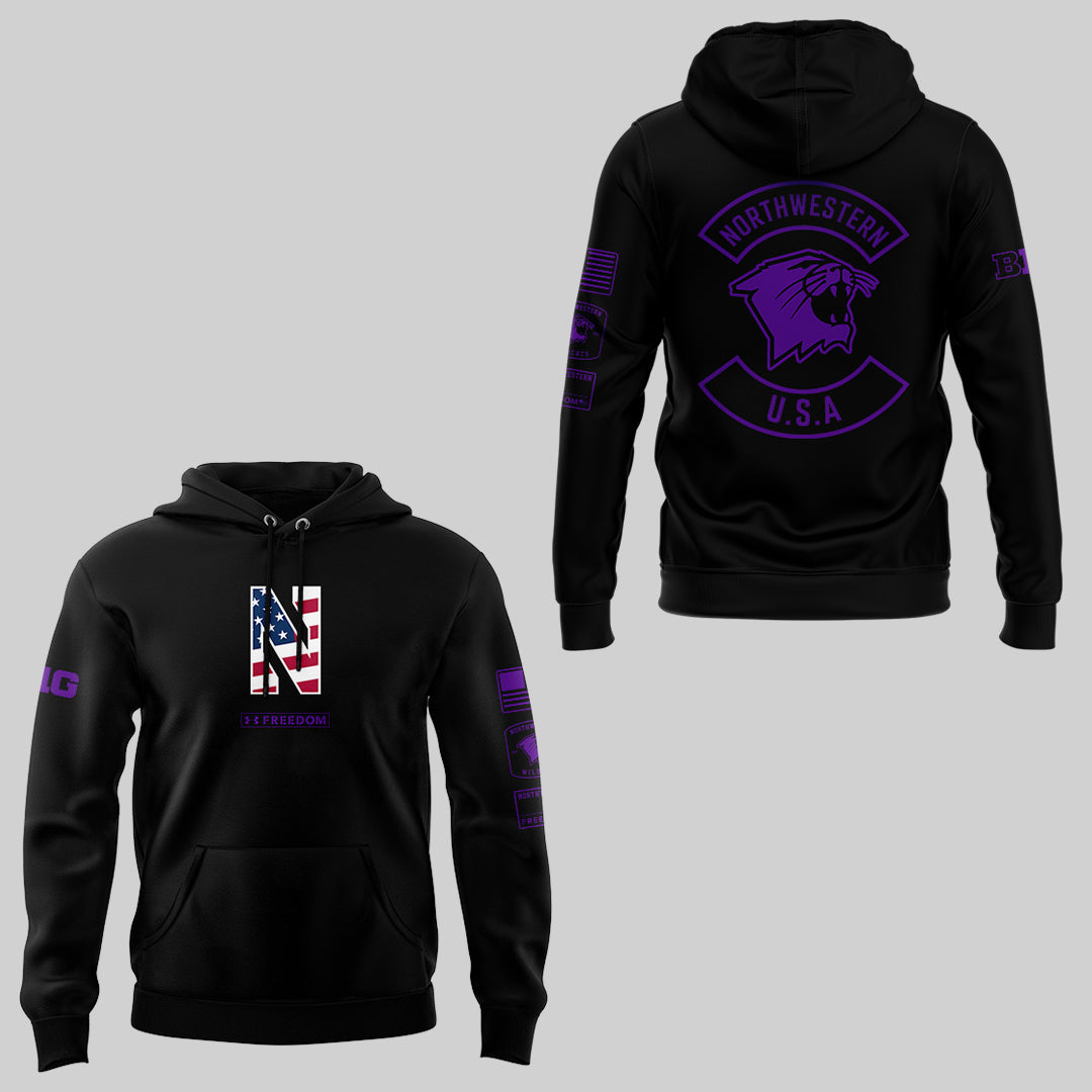 Limited Editon Northwestern Military Hoodie-KC11172531