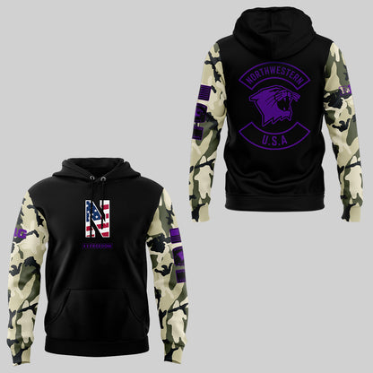Limited Editon Northwestern Military Hoodie-KC11172532