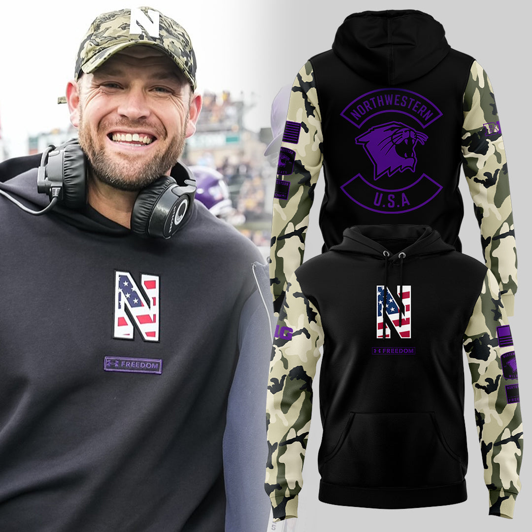 Limited Editon Northwestern Military Hoodie-KC11172532