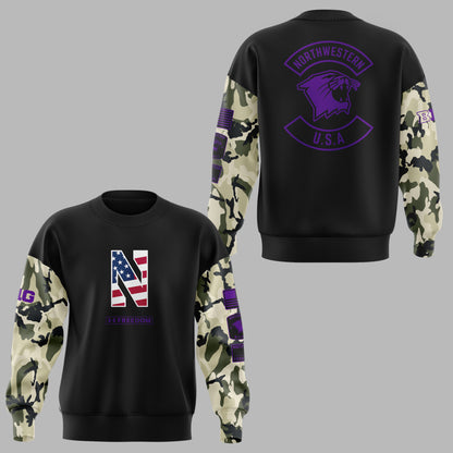 Limited Edition Northwestern Military Sweatshirt-KC11172535
