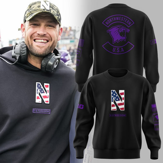 Limited Edition Northwestern Military Sweatshirt-KC11172536