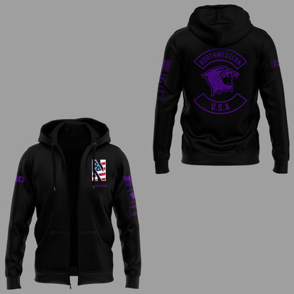 Limited Editon Northwestern Military Hoodie-KC11172540