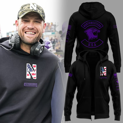 Limited Editon Northwestern Military Hoodie-KC11172540