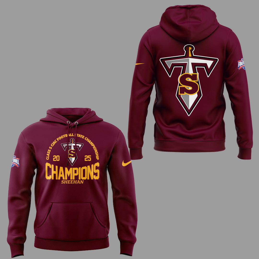 Limited Edition Sheehan Champions🏆Class S 𝐅𝐨𝐨𝐭𝐛𝐚𝐥𝐥 𝐂𝐡𝐚𝐦𝐩𝐢𝐨𝐧𝐬𝐡𝐢𝐩 2025 Hoodie