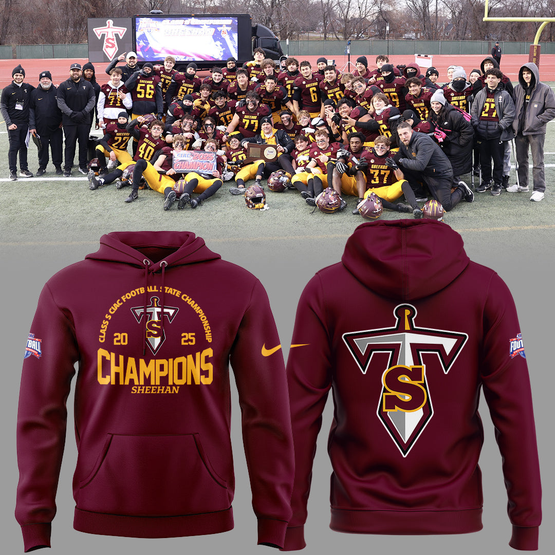 Limited Edition Sheehan Champions🏆Class S 𝐅𝐨𝐨𝐭𝐛𝐚𝐥𝐥 𝐂𝐡𝐚𝐦𝐩𝐢𝐨𝐧𝐬𝐡𝐢𝐩 2025 Hoodie