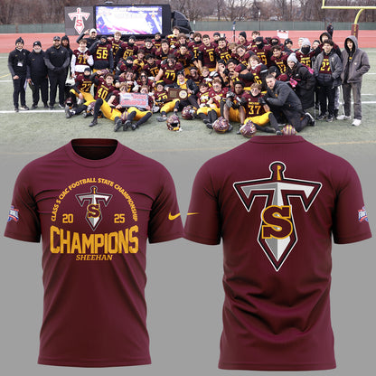 Limited Edition Sheehan Champions🏆Class S 𝐅𝐨𝐨𝐭𝐛𝐚𝐥𝐥 𝐂𝐡𝐚𝐦𝐩𝐢𝐨𝐧𝐬𝐡𝐢𝐩 2025 T-Shirt