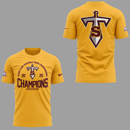 Limited Edition Sheehan Champions🏆Class S 𝐅𝐨𝐨𝐭𝐛𝐚𝐥𝐥 𝐂𝐡𝐚𝐦𝐩𝐢𝐨𝐧𝐬𝐡𝐢𝐩 2025 T-Shirt