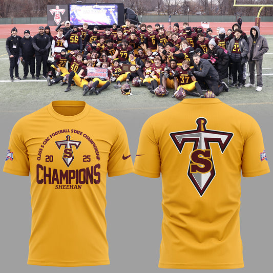 Limited Edition Sheehan Champions🏆Class S 𝐅𝐨𝐨𝐭𝐛𝐚𝐥𝐥 𝐂𝐡𝐚𝐦𝐩𝐢𝐨𝐧𝐬𝐡𝐢𝐩 2025 T-Shirt