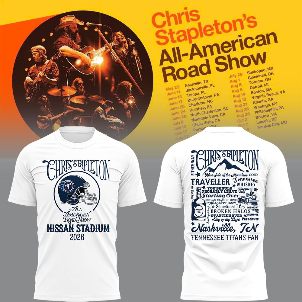 Limited Edition Chris Stapleton “All-American Road Show” At Nissan Stadium Tshirt