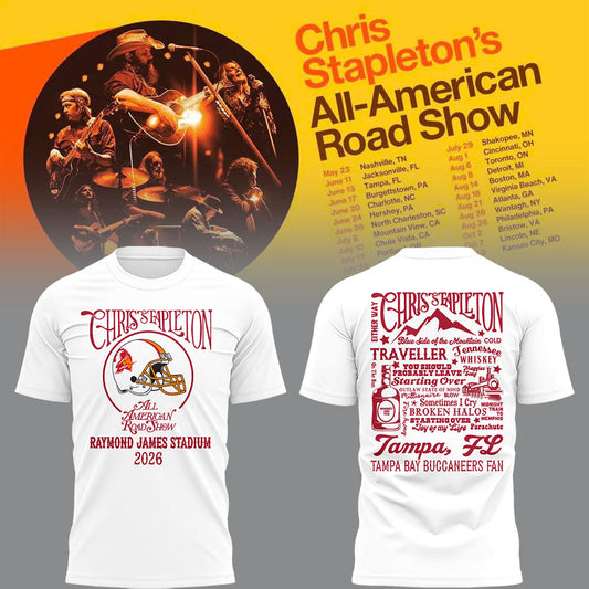 Limited Edition Tampa Bay Buccaneers x Chris Stapleton “All-American Road Show” Tshirt