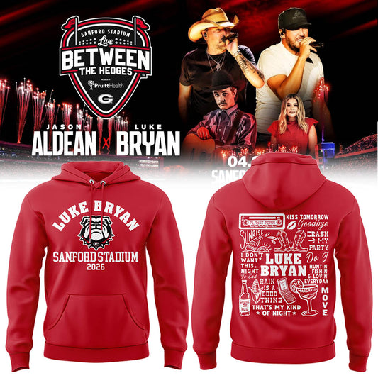 Limited Edition LB “Live Between The Hedges” At Sanford Stadium Hoodie-LL260421006