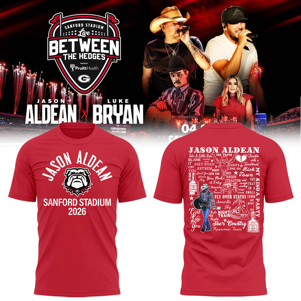 Limited Edition JA “Live Between The Hedges” At Sanford Stadium Tshirt-LL260421024