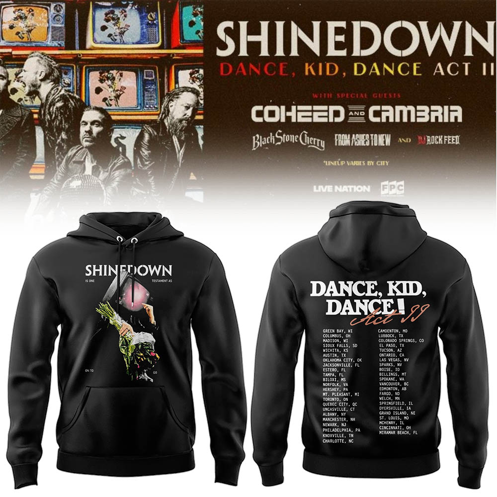 Limited Edition SHINEDOWN “Dance, Kid, Dance Act II Tour” 2026 Hoodie