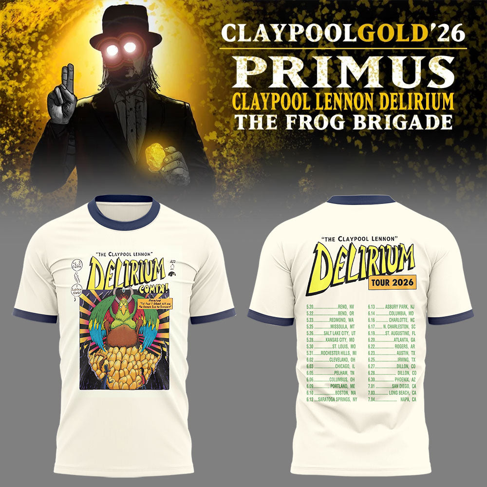 Limited Edition Claypool Gold Tour 2026 TShirt