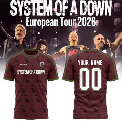 Limited Edition SOAD-MEX Tour 2026 Custom Tshirt