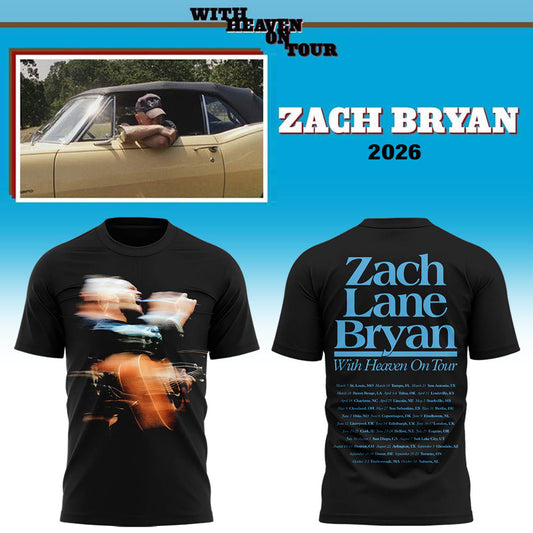 Limited Zach “With Heaven On Tour 2026.” TShirt-LL260608020