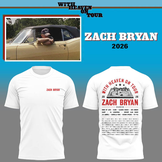 Limited Zach “With Heaven On Tour 2026.” TShirt-LL260608025