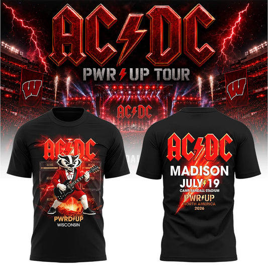 Limited Edition POWER UP Tour 2026 At Camp Randall Stadium TShirt