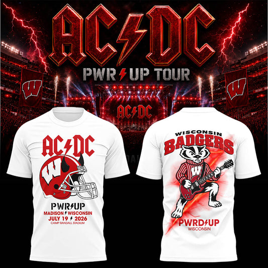 Limited Edition POWER UP Tour 2026 At Camp Randall Stadium TShirt