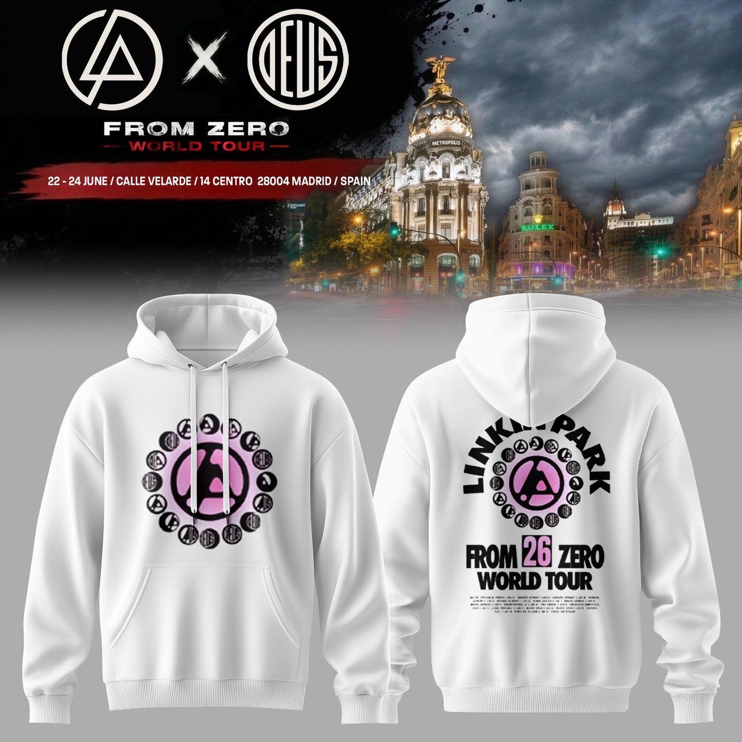 LINKIN PARK x DEUS EX MACHINA World Tour 2026 Limited Edition Hoodie