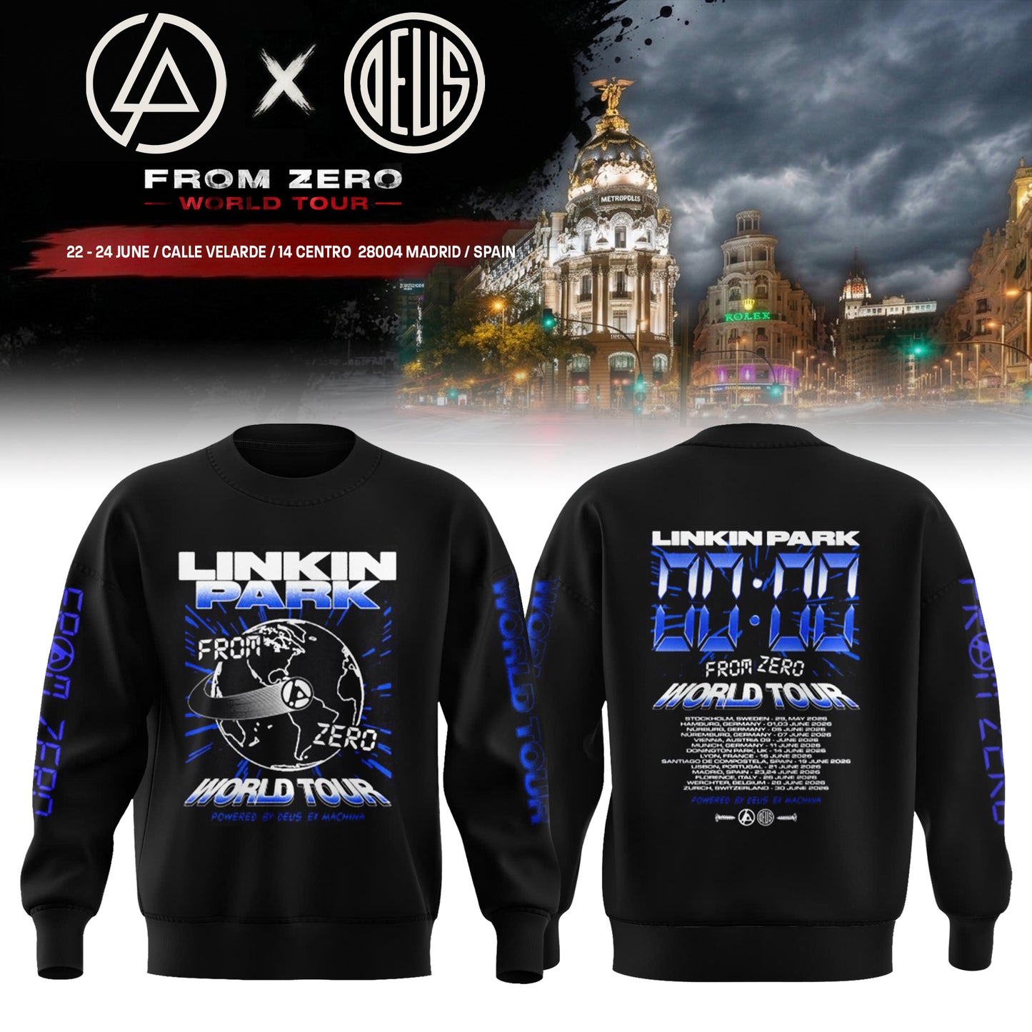 LINKIN PARK x DEUS EX MACHINA World Tour 2026 Limited Edition Sweatshirt