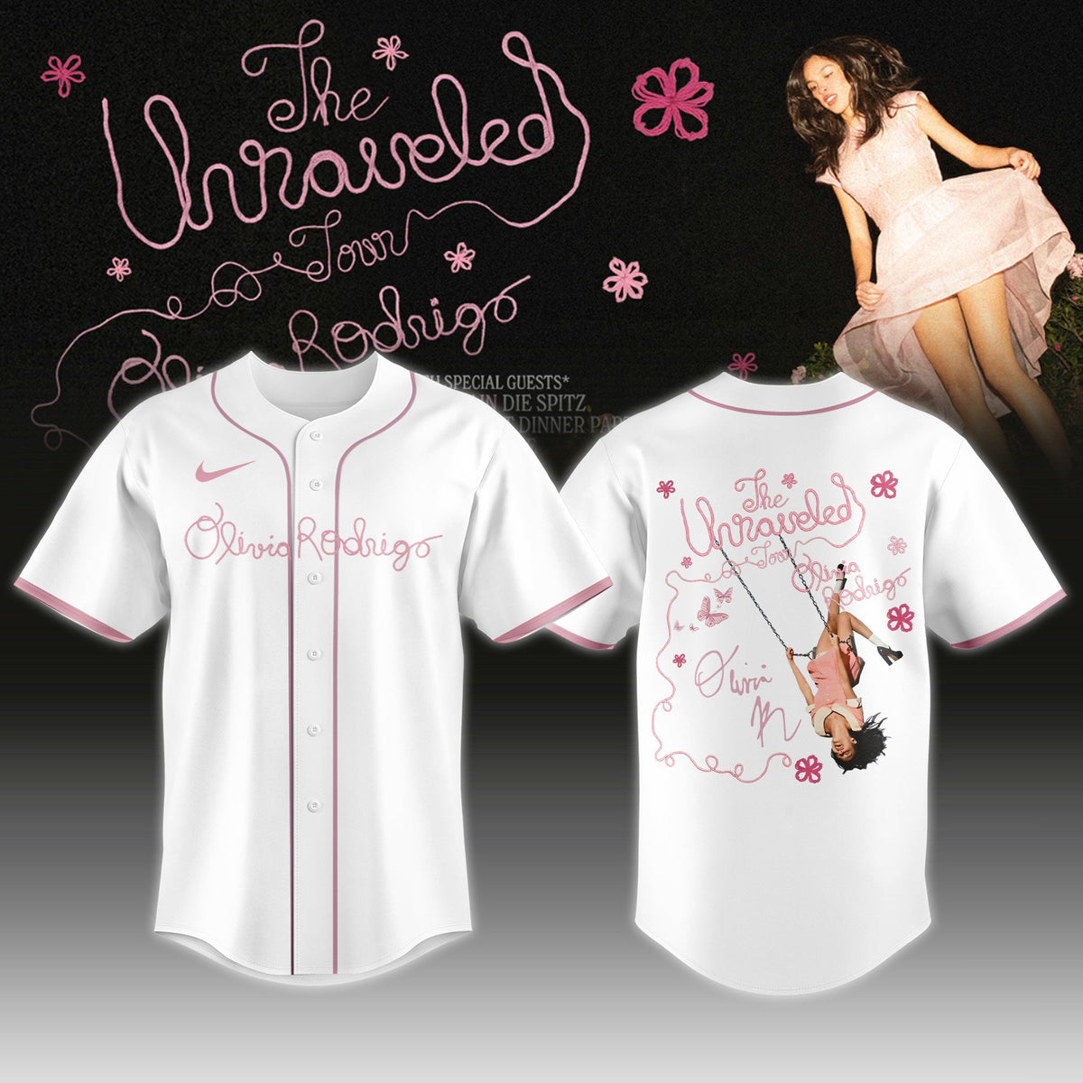 Olivia Rodrigo – The Unraveled Tour 2026/27 Jersey White