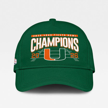 Miami Hurricanes 2026 Fiesta Bowl Champions Hoodie – Green